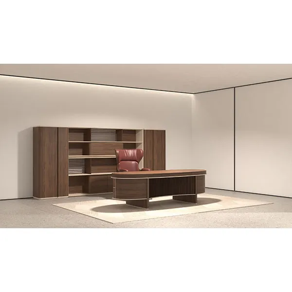 Solid wood executive desk